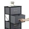 Tall Vertical Dresser Storage Tower with 5 Drawers & Metal Frame.